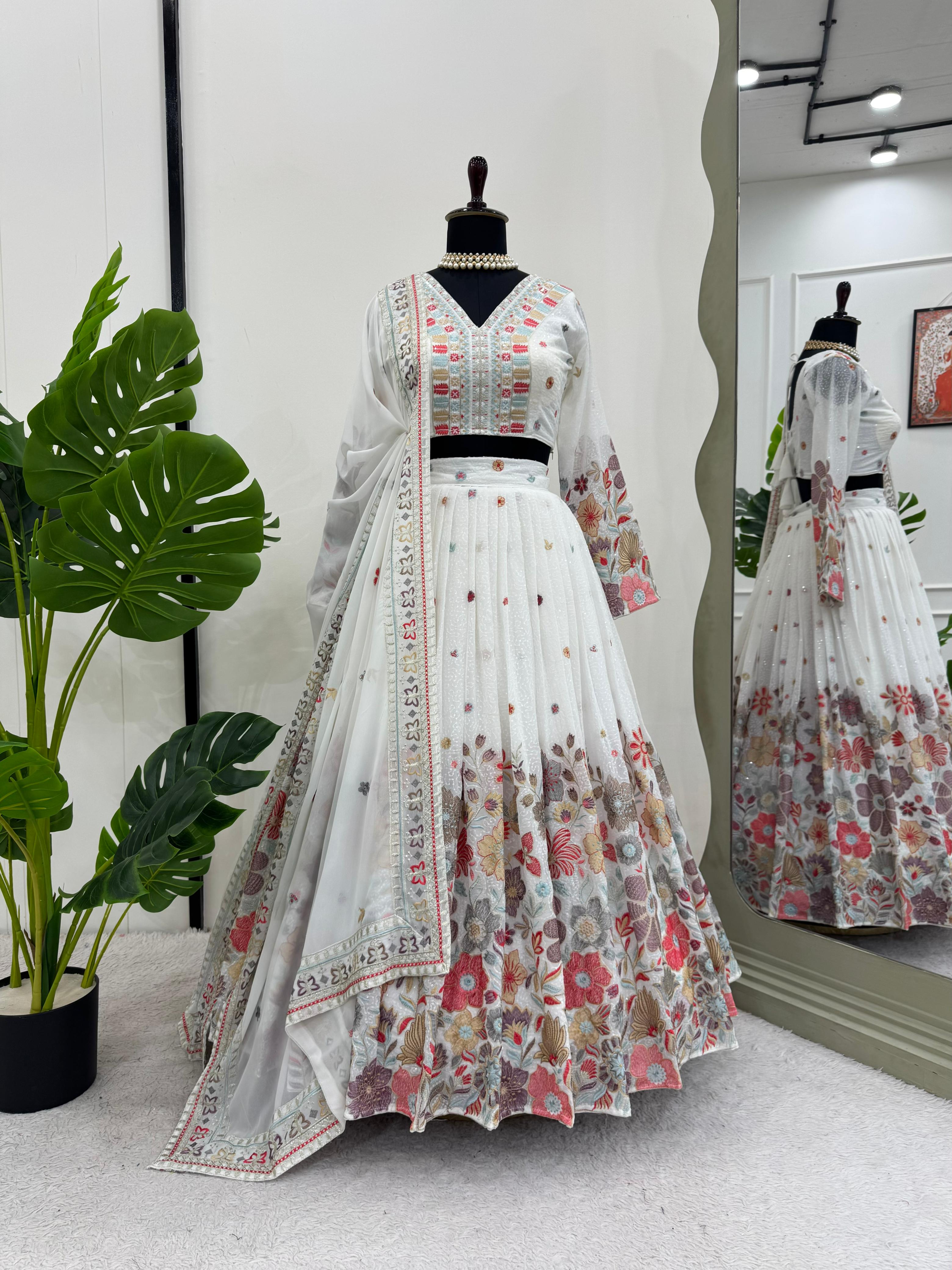 Black Color Wedding Wear Attractive Designer Sequin Work Lehenga Choli