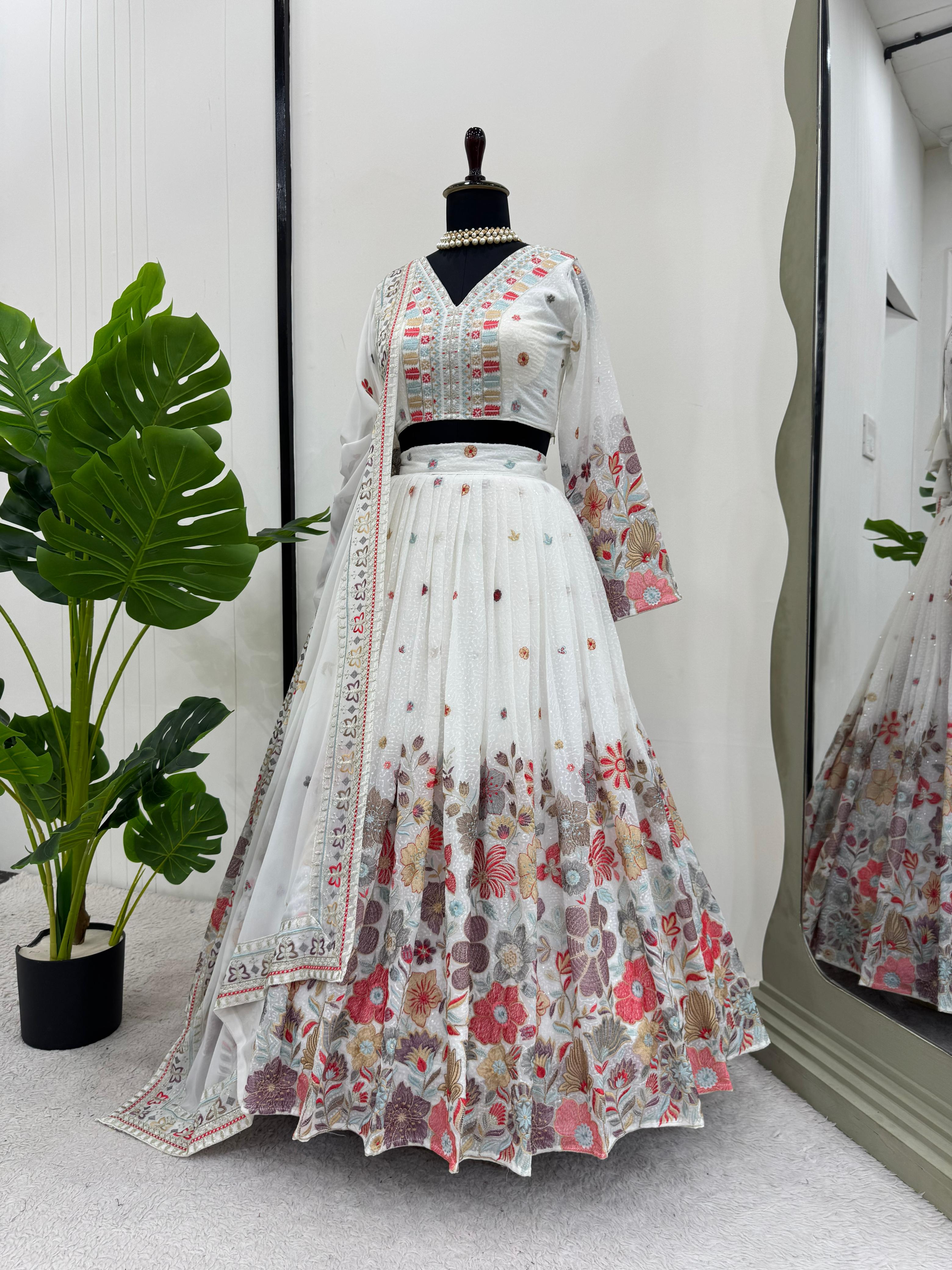 Black Color Wedding Wear Attractive Designer Sequin Work Lehenga Choli