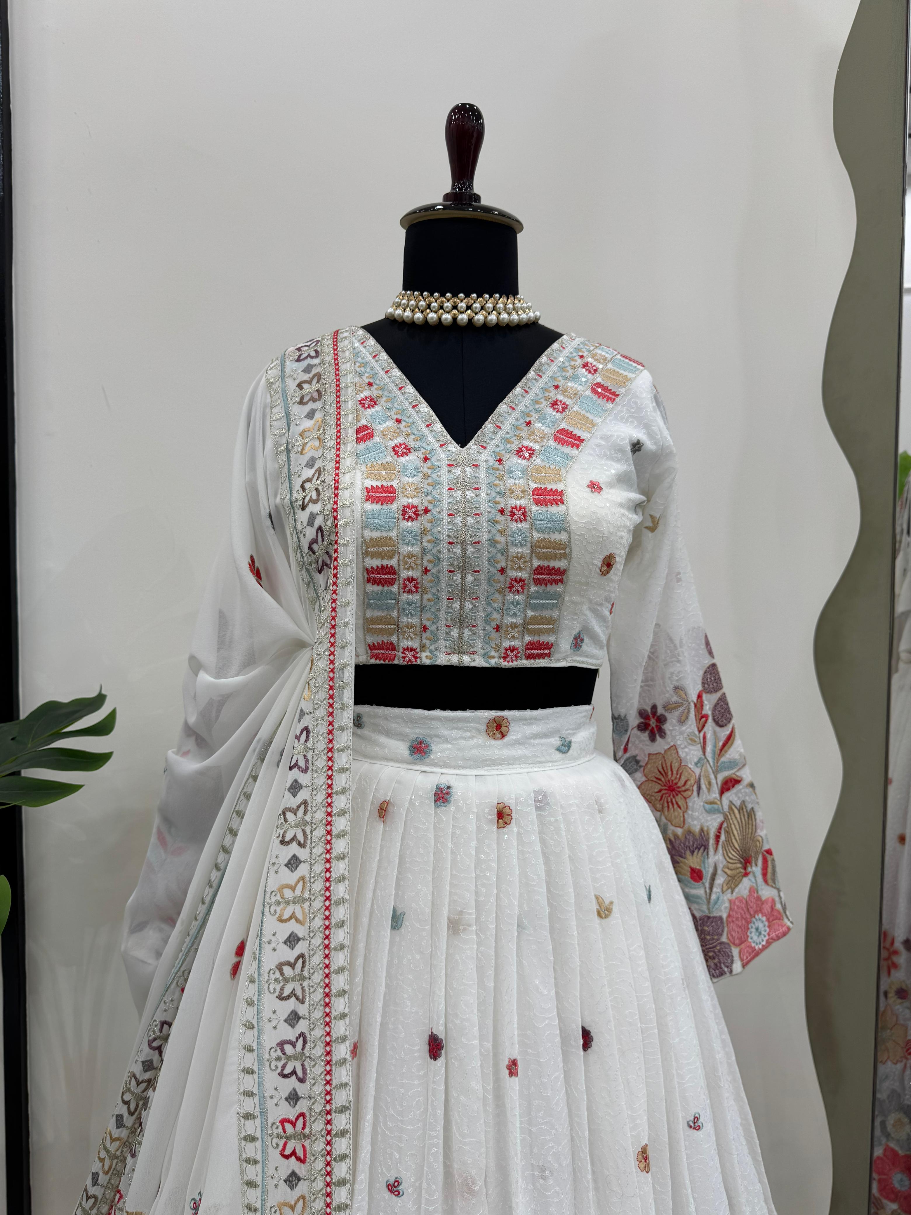 Black Color Wedding Wear Attractive Designer Sequin Work Lehenga Choli