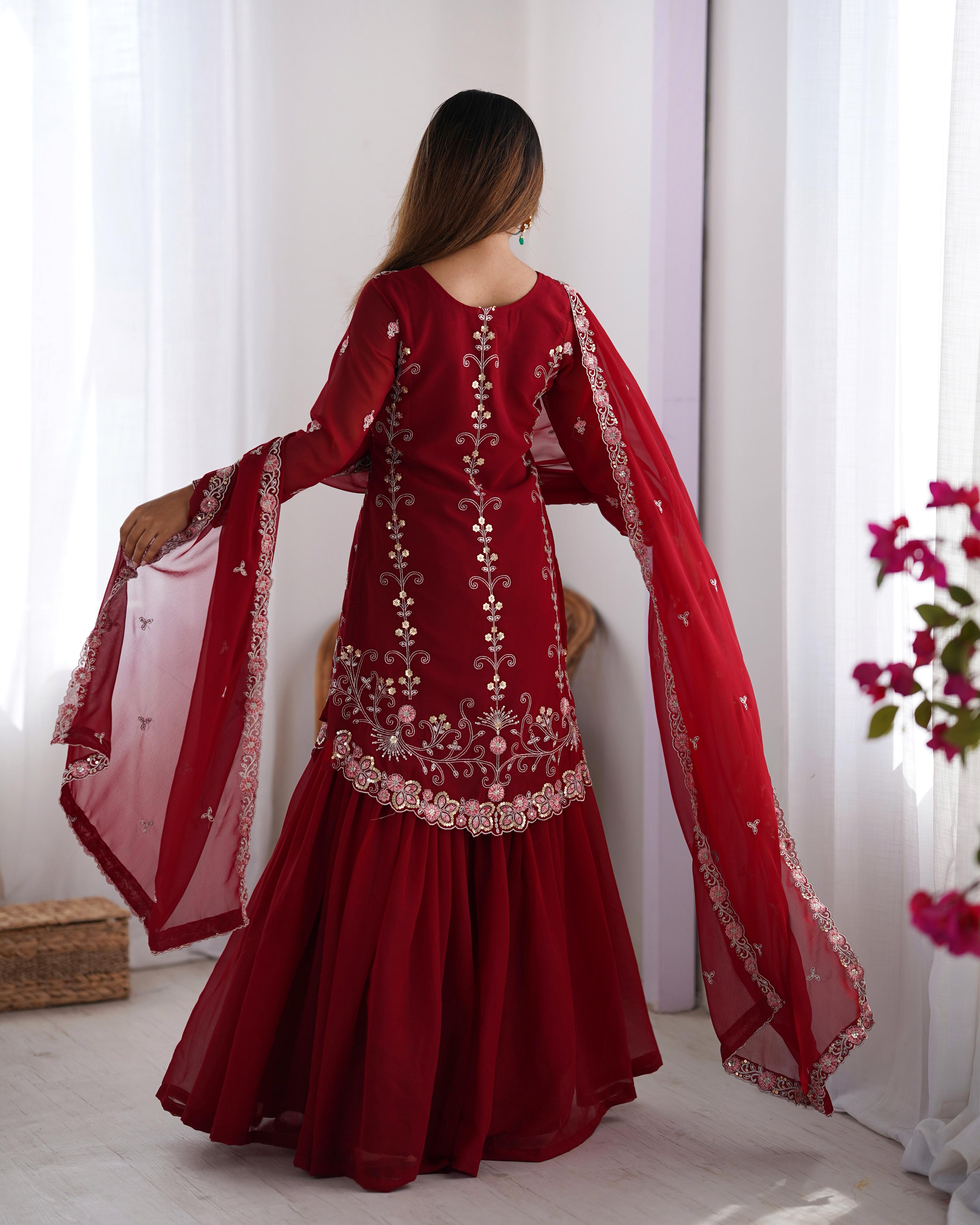 Buy Beautiful Maroon Festive Special Trending Anarkali Suit