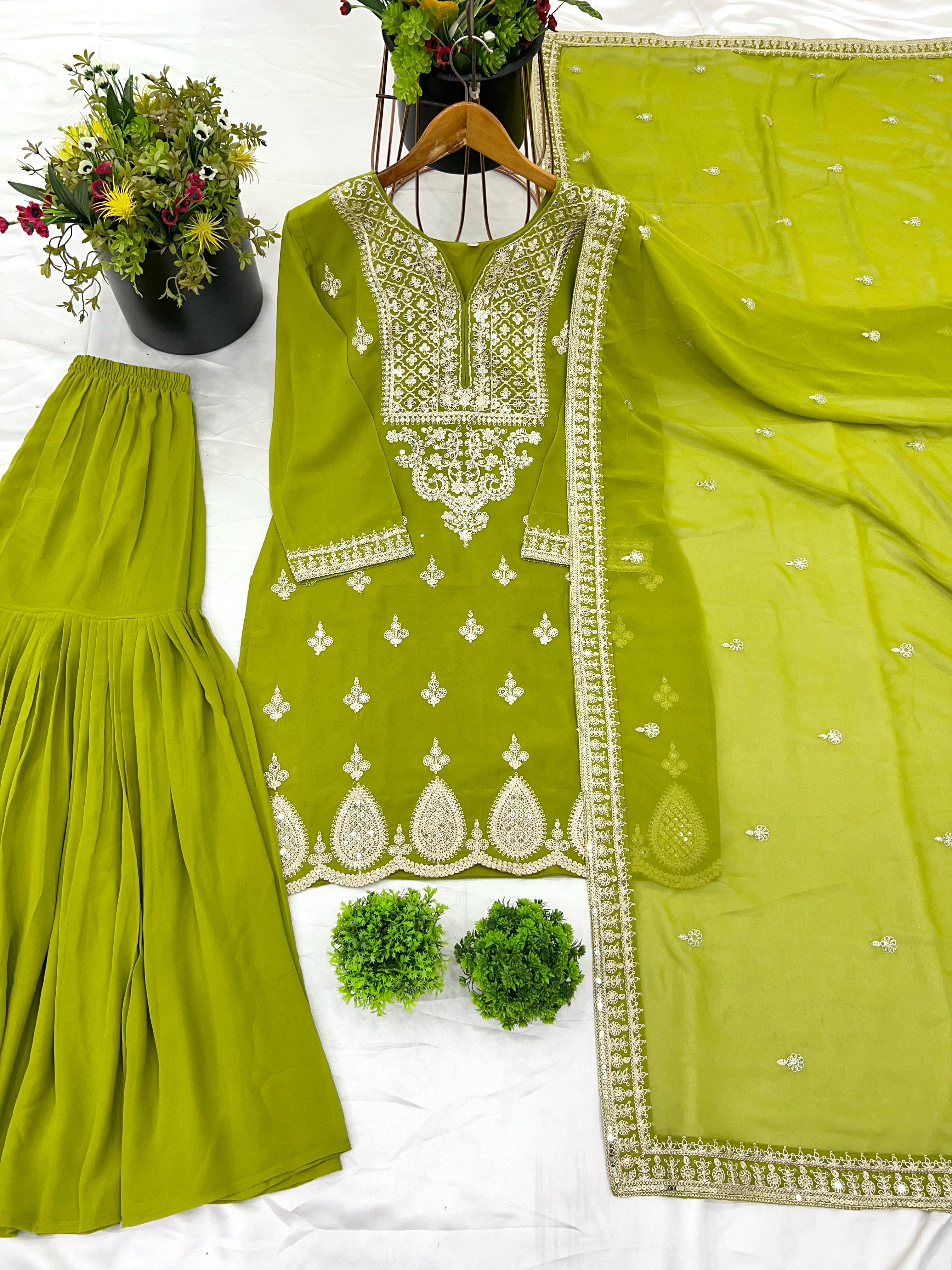 Festive Special Most Trending Party Wear Designer Sharara Dress