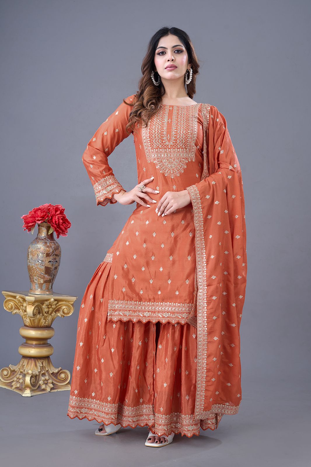 Most Attractive Wedding Special Party Wear Sharara Dress