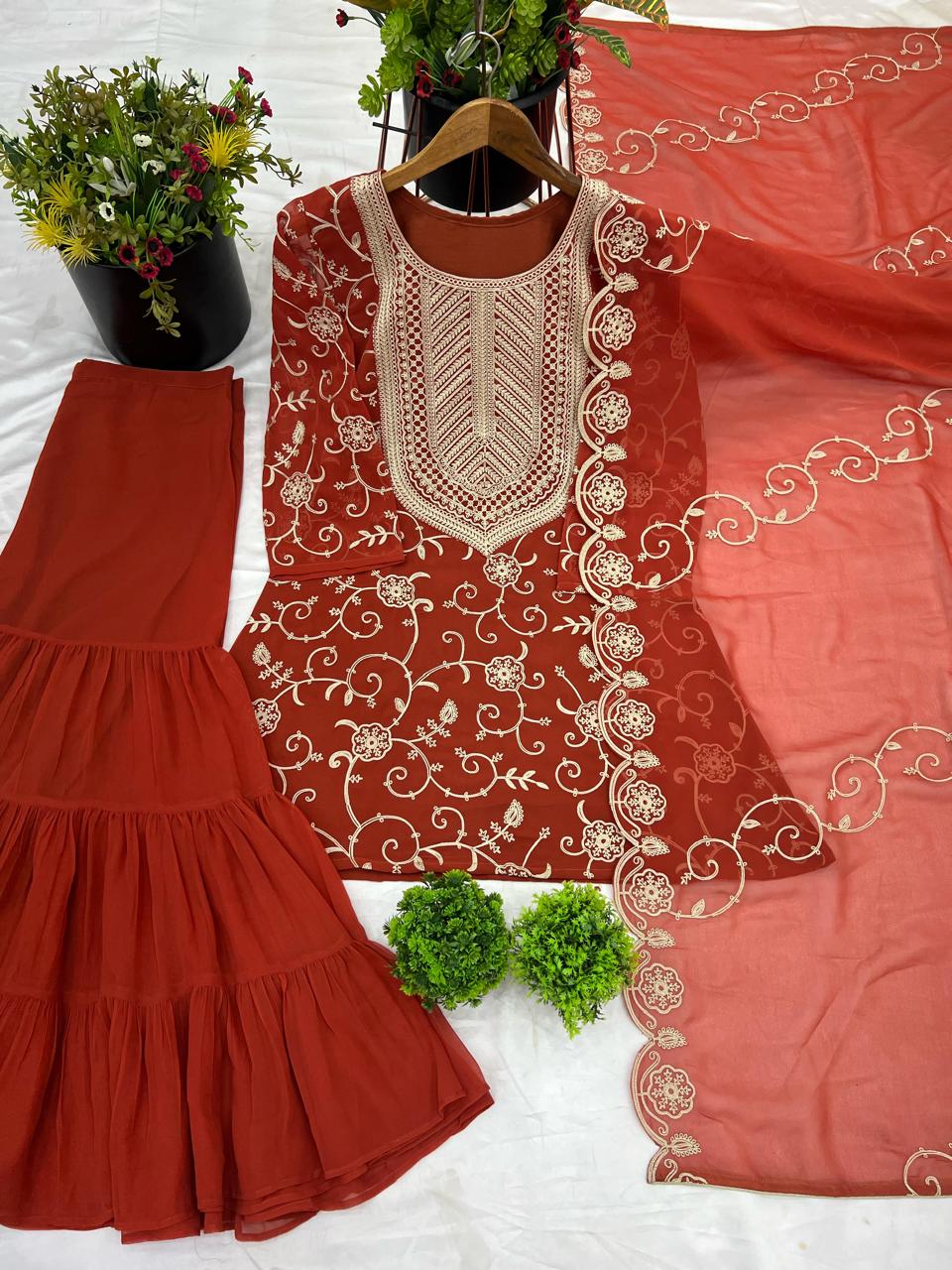 Wedding Special Most Trending Georgette Sharara Dress