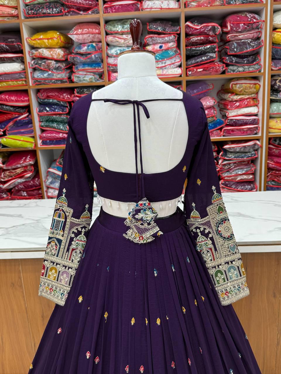 Most Trending Wedding Special Vichitra Silk Lehenga Choli