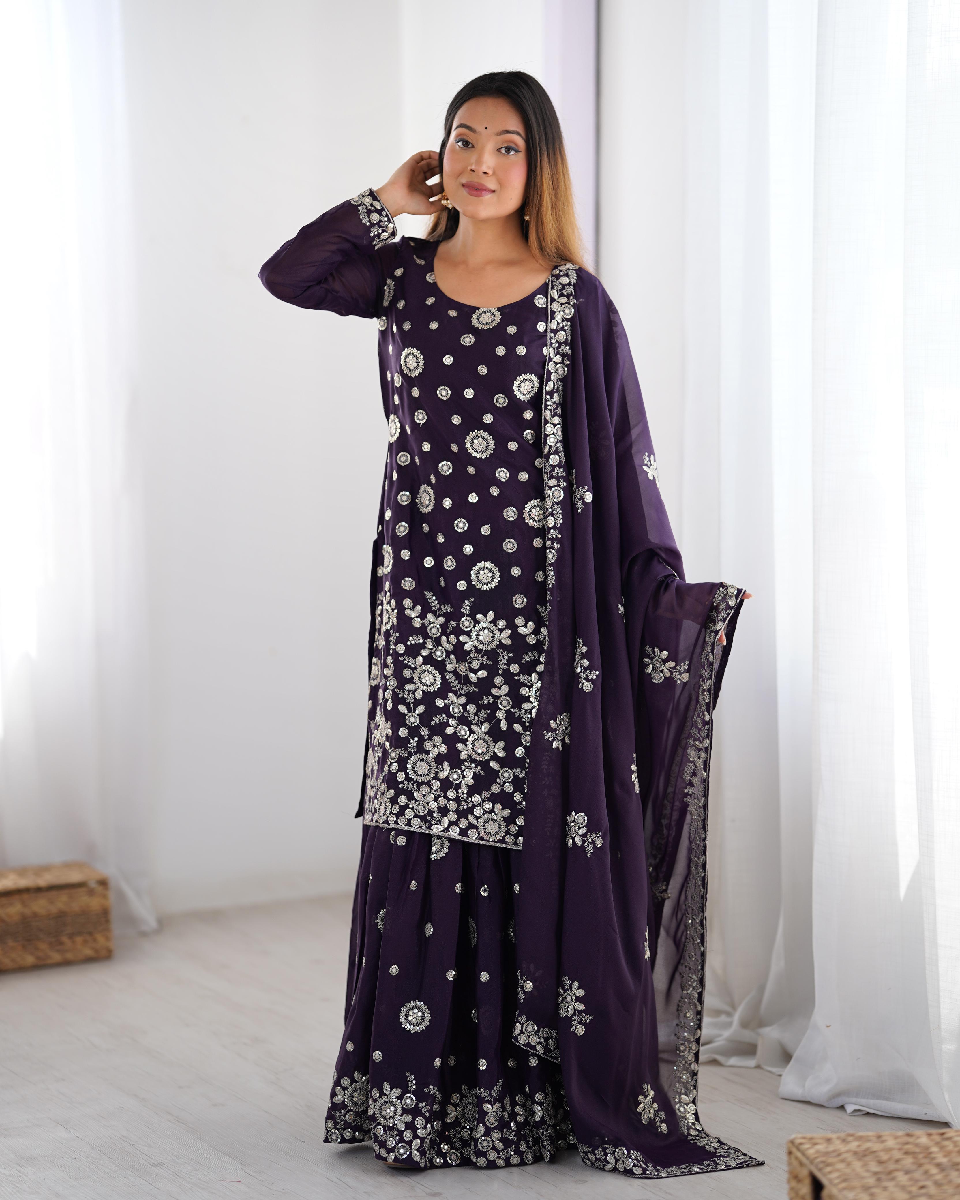 Most Trending Festive Special Party Wear Designer Sharara Suit