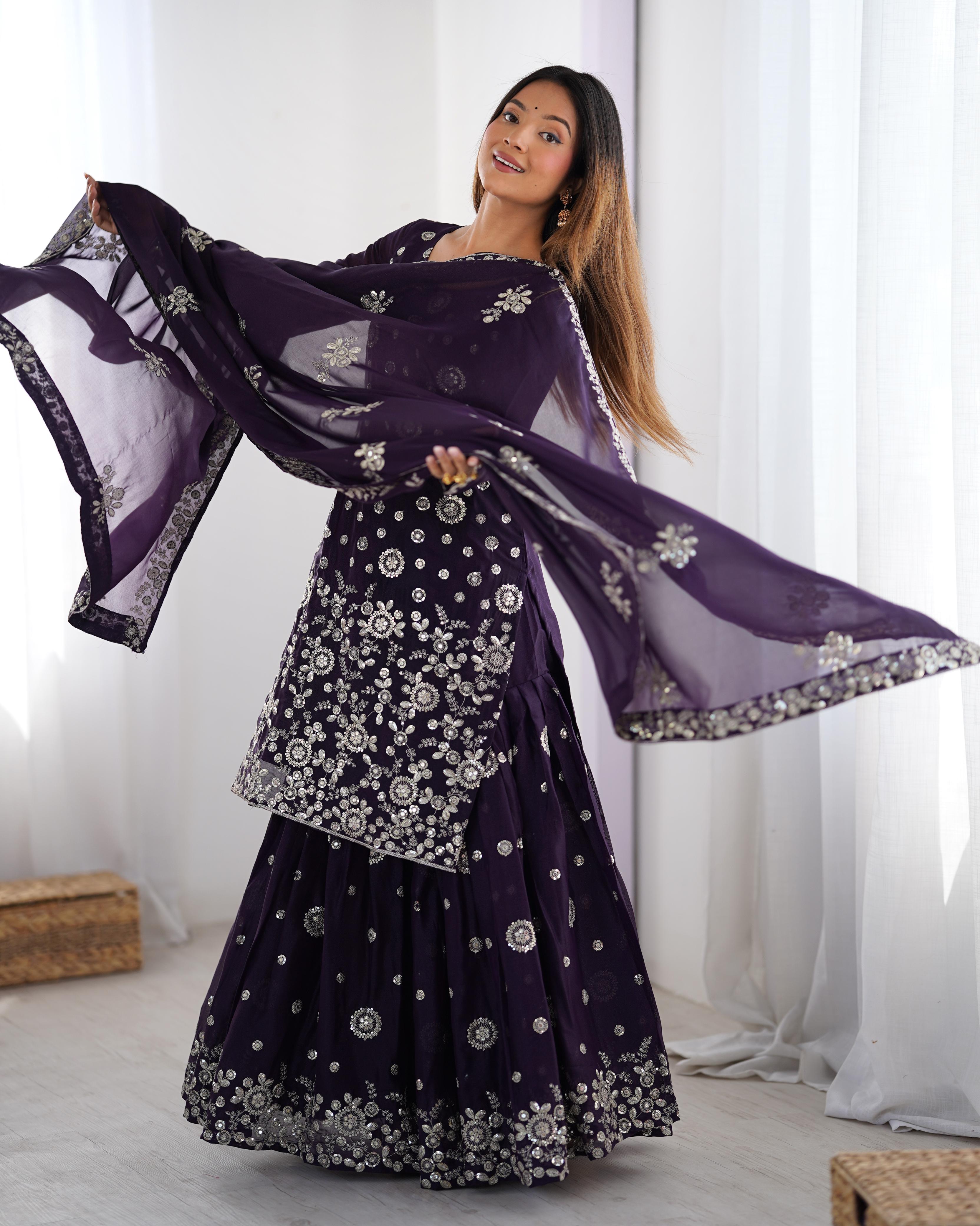 Most Trending Festive Special Party Wear Designer Sharara Suit