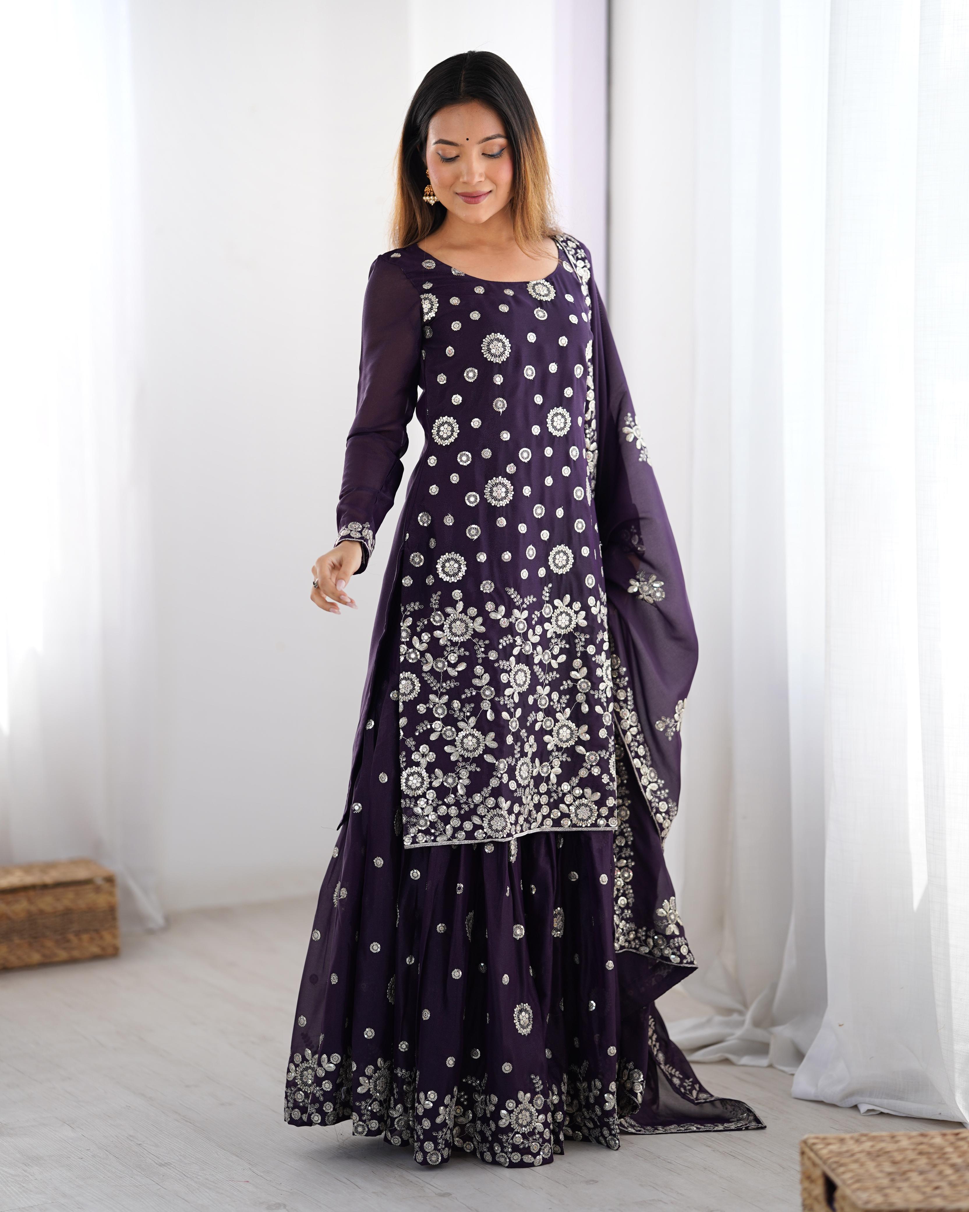 Most Trending Festive Special Party Wear Designer Sharara Suit