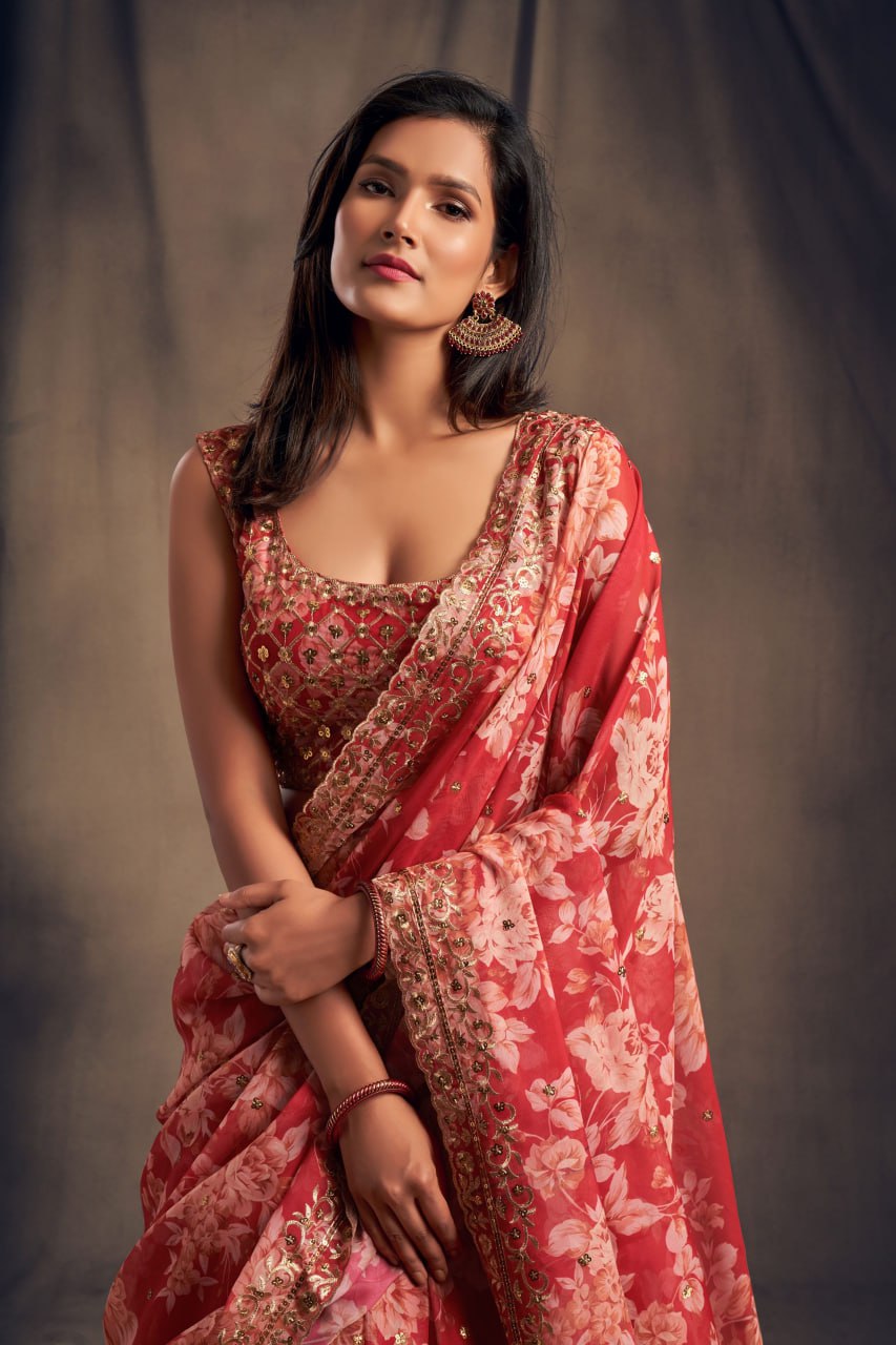 Wedding Special attractive Printed and embroidery Lehenga Choli
