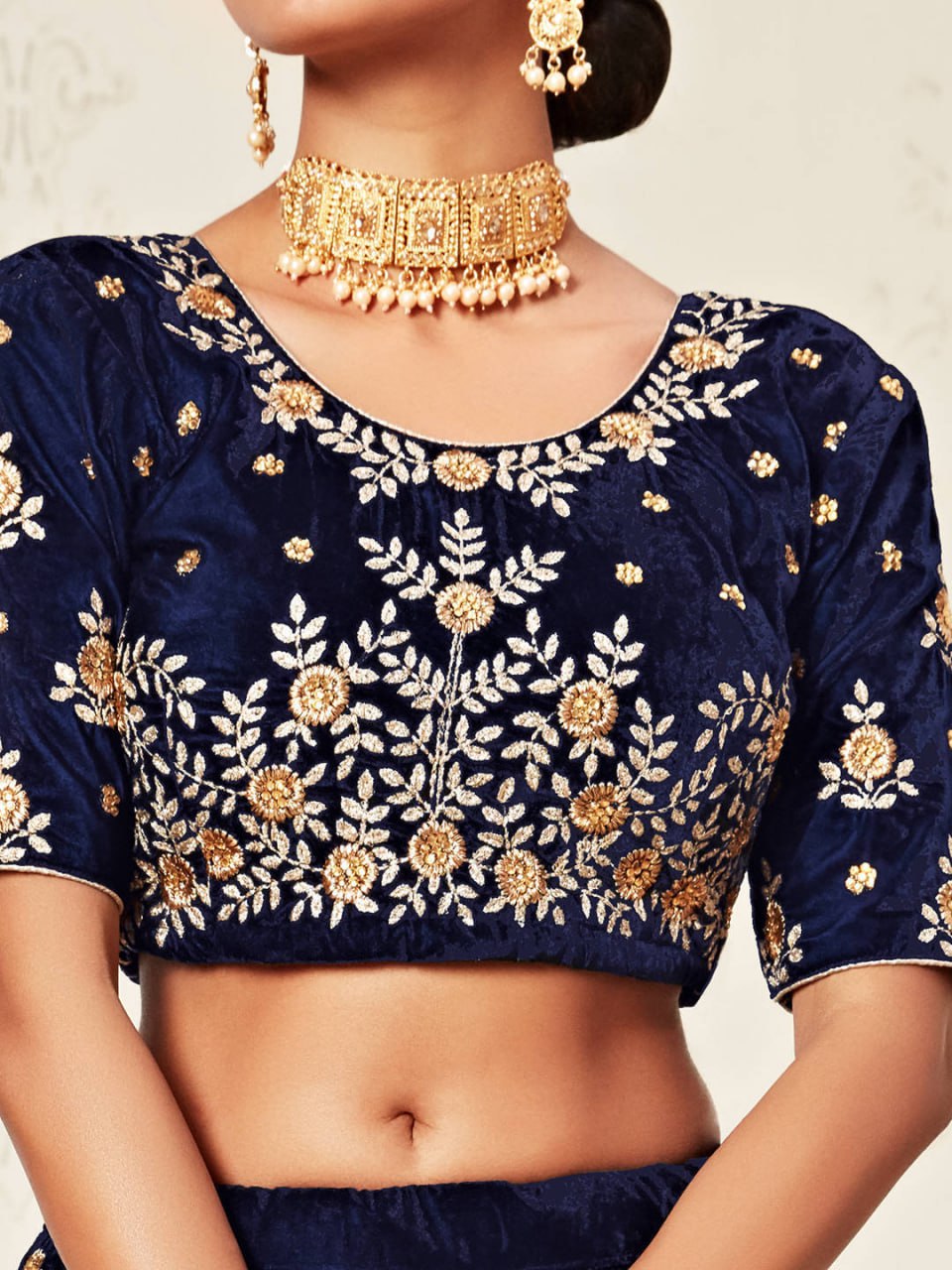 Wedding Special Navy Blue Bridal Lehenga