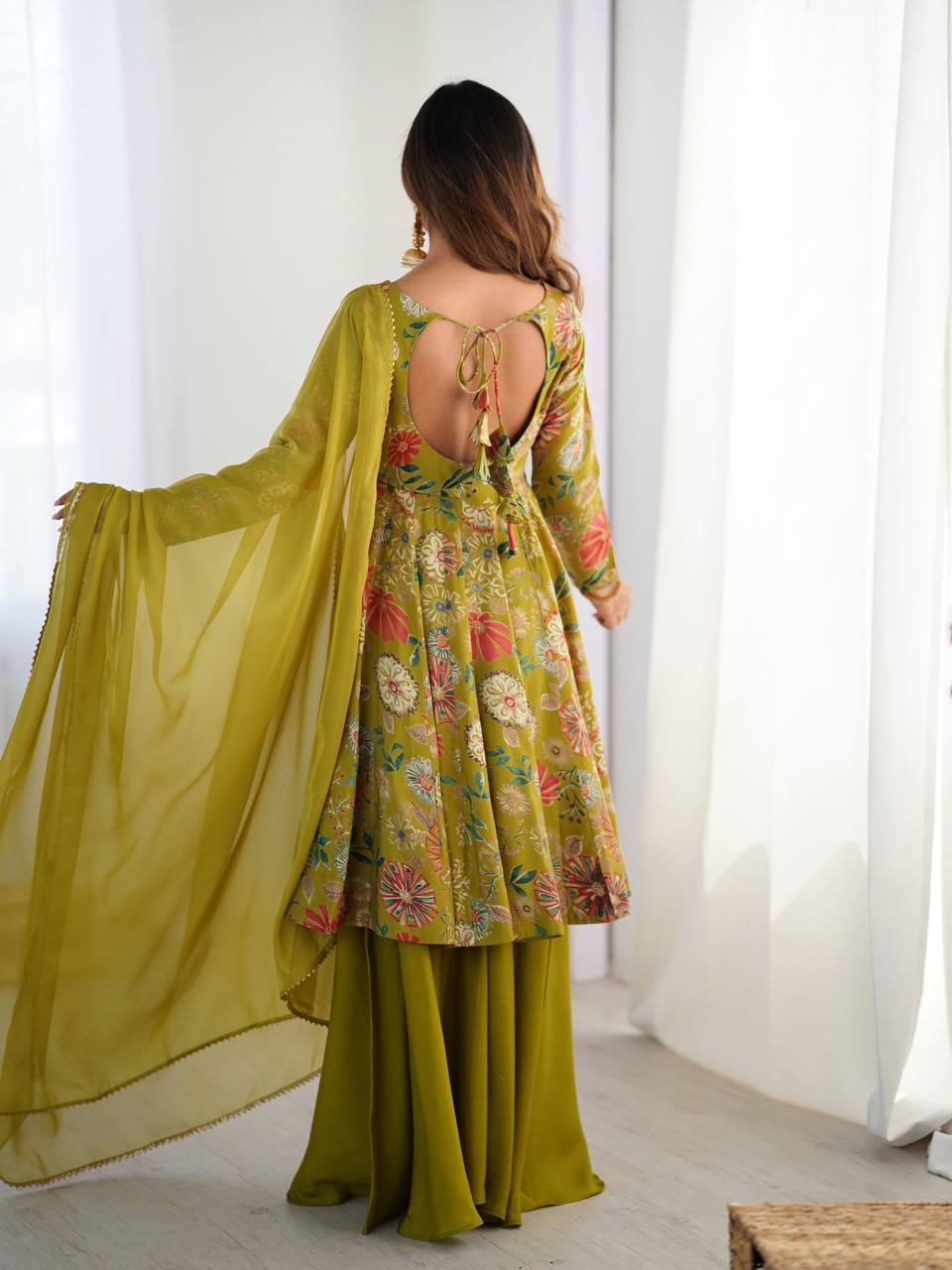 Haldi Function Special Party Wear Plazo Suit