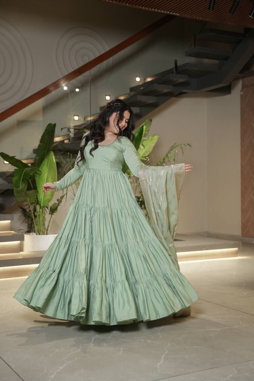 Festive Special Most Attractive Party Wear Anarkali Gown