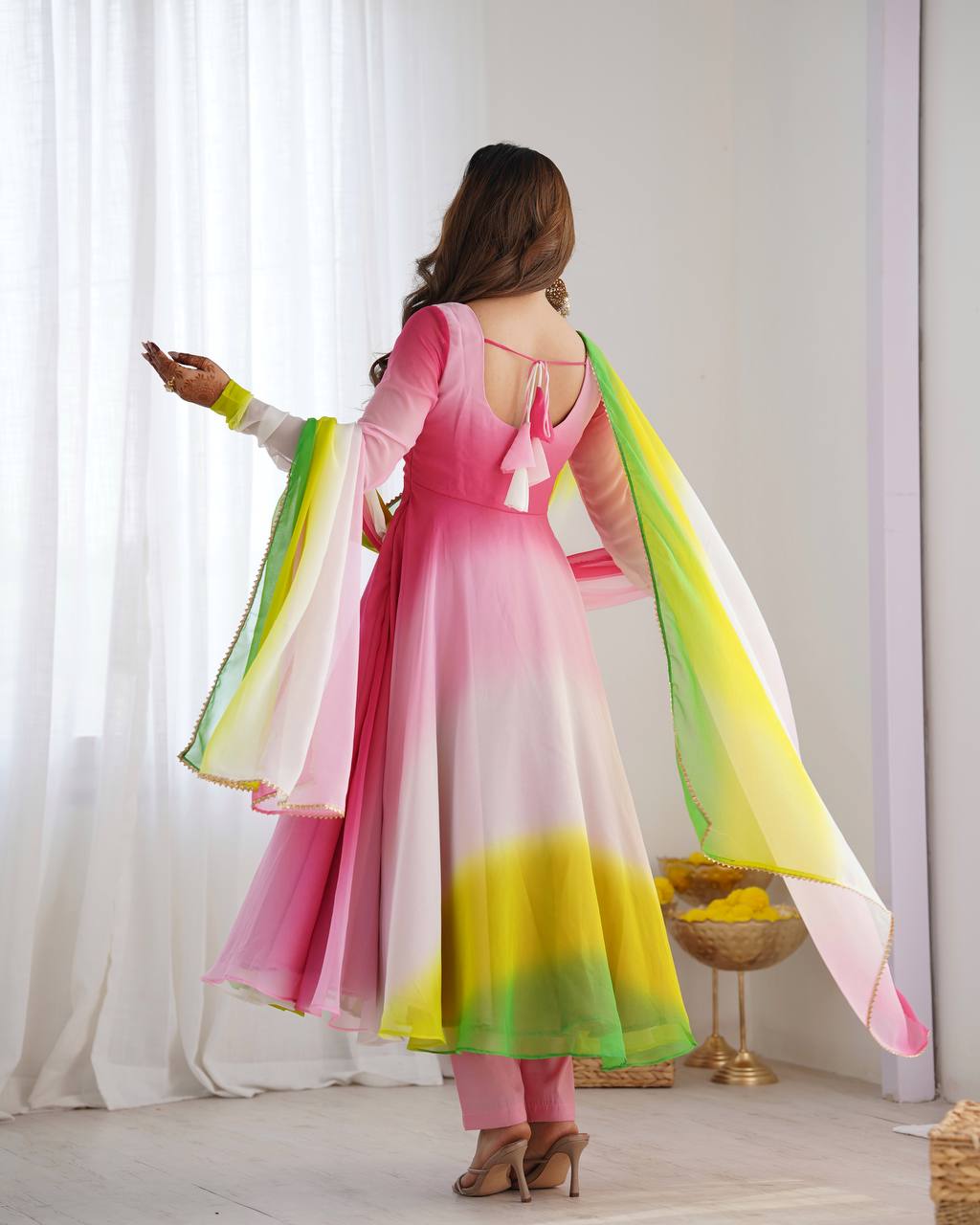 Festive Special Digital Printed Party Wear Anarkali Suit