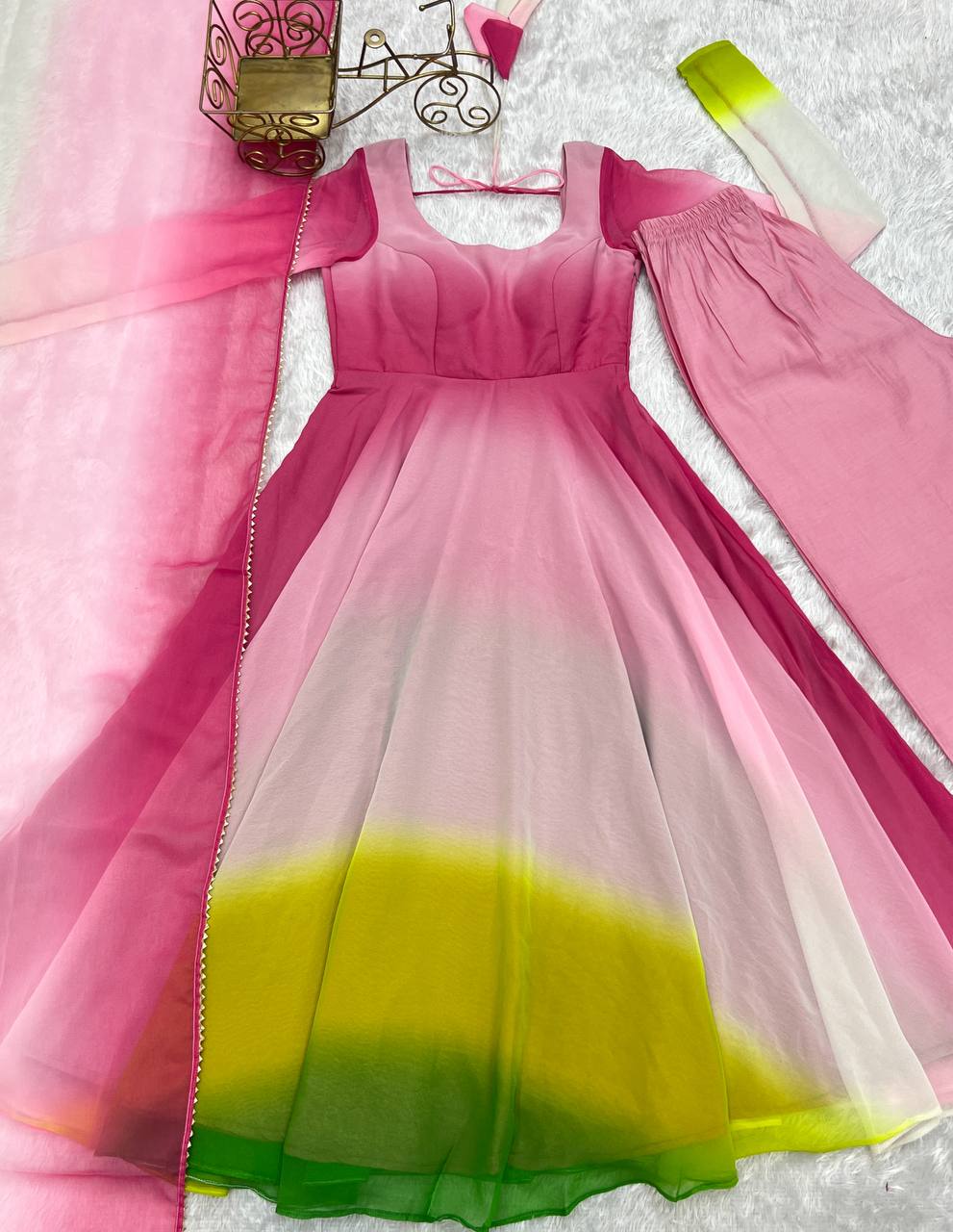 Festive Special Digital Printed Party Wear Anarkali Suit