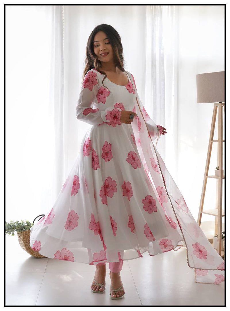 Buy Latest White Evening Gown For Girls